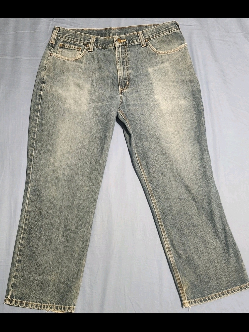 Carhartt Holter Relaxed Fit Jeans Men's 38x28 Blue Denim Work Pants 101483-968